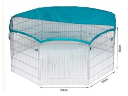 Wire Pet Playpen with waterproof polyester cloth 8 panels size 63x 60cm 06-0114 www.gmtpet.ltd