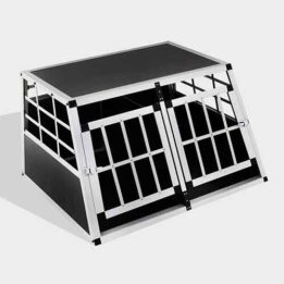 Aluminum Dog cage Small Double Door Dog cage 65a 89cm 06-0770 www.gmtpet.ltd