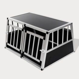 Small Double Door Dog Cage With Separate Board 65a 89cm 06-0771 www.gmtpet.ltd