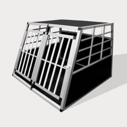 Aluminum Small Double Door Dog cage 89cm 75a 06-0772 www.gmtpet.ltd