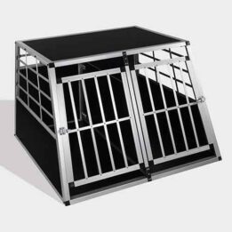 Aluminum Dog cage size 104cm Large Double Door Dog cage 65a 06-0775 www.gmtpet.ltd