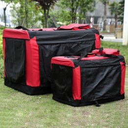 Foldable Large Dog Travel Bag 600D Oxford Cloth Outdoor Pet Carrier Bag in Red www.gmtpet.ltd