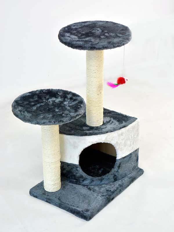 Árbol de gatito de juguete de ratón de plataforma de habitación de gato de escalada de gato de dos colores 06-0009 www.gmtpet.ltd