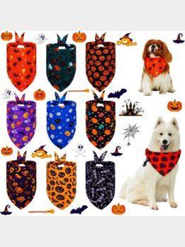 Halloween pet drool towel cat and dog scarf triangle towel pet supplies 118-37017 www.gmtpet.ltd