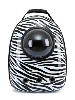 Zebra pattern upgraded side opening pet cat backpack 103-45025 www.gmtpet.ltd