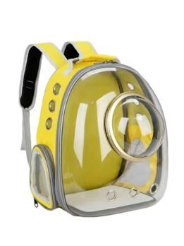 Transparent gold circle yellow pet cat backpack 103-45045 www.gmtpet.ltd