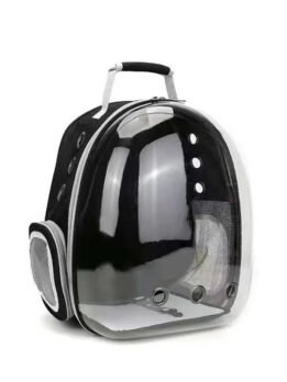 Transparent black pet cat backpack with side opening 103-45051 www.gmtpet.ltd