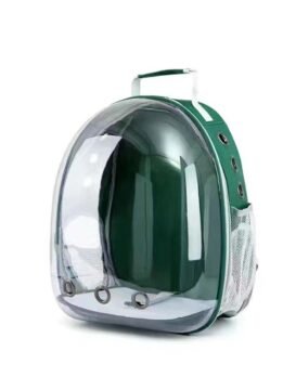 Transparent green pet cat backpack with side opening 103-45057 www.gmtpet.ltd