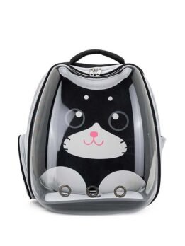Black Transparent Breathable Cat Backpack Pet Bag 103-45081 www.gmtpet.ltd