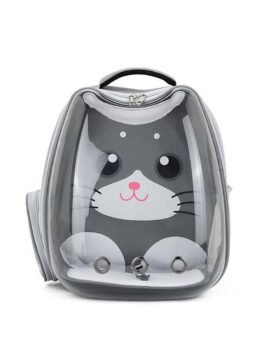 Gray Transparent Breathable Cat Backpack Pet Bag 103-45082 www.gmtpet.ltd