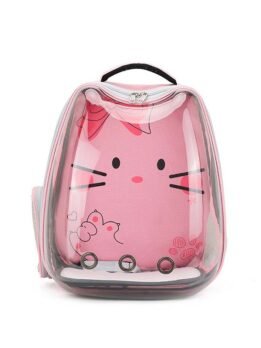 Pink Transparent Breathable Cat Backpack Pet Bag 103-45083 www.gmtpet.ltd